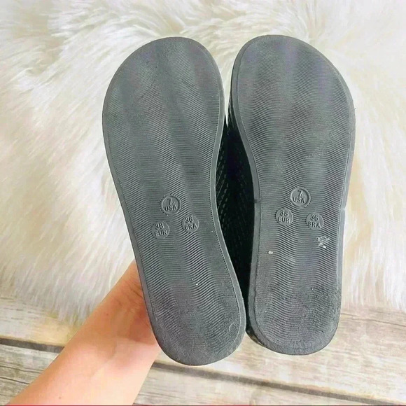 Jeffrey Campbell Fling 2 Black Slide Wedges Sandals Shoes Sz 7 - Picture 10 of 10